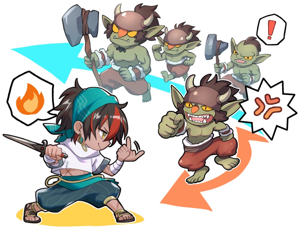 回復や挑発など、個性あるスキルを持つキャラクターのイメージ